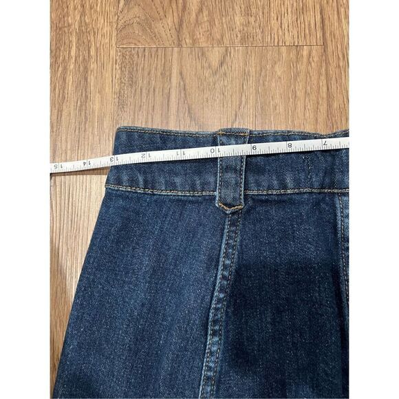 Madewell Patch Pockets Button Front Denim Mini Skirt Size S - Picture 5 of 6